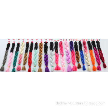 Factory Wholesale Cheap Price colorful Ombre Two Tone yaki Synthetic hair weft expression Jumbo Braiding Hair extensions